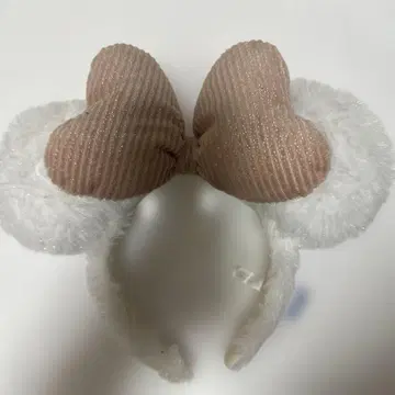 미니 머리띠 40주년 핑크 화이트