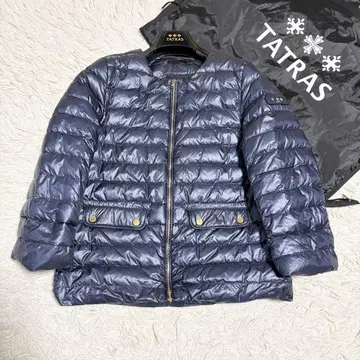 새상품급 TATRAS ACACIA 다운 자켓 노카라 네이비 03