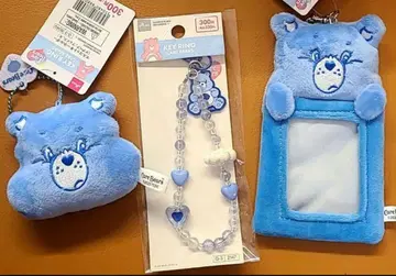 다이소 케어베어 스트랩 봉제 인형 스트랩 키링 패스 케이스