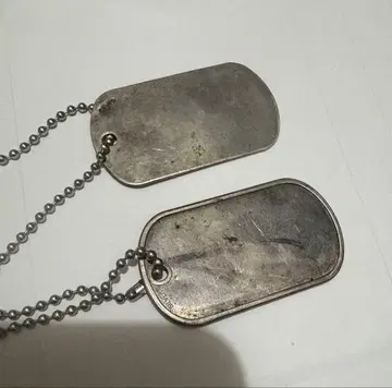 실버 도그택 2개 목걸이