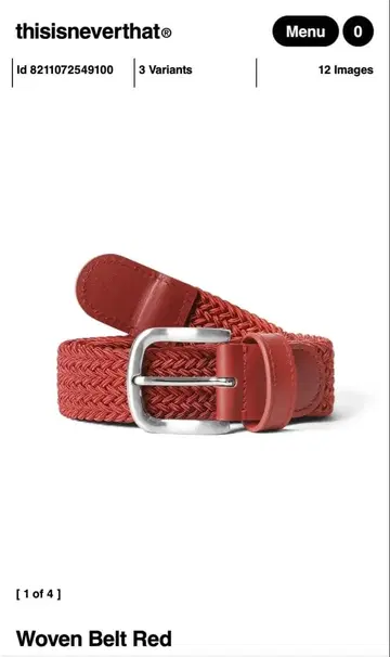 thisisneverthat 벨트 빨간색