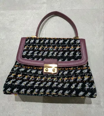 컨디션 최상 FEILER 노블 트위드 핸드백