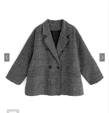 글렌체크 트위드 자켓 그레이 grl