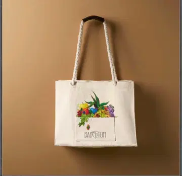 미사용 새상품 미세스 바벨탑 로프 핸들 백 토트백