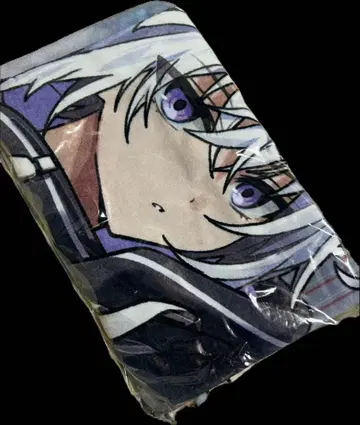 캐릭터 타월 보라색과 화이트