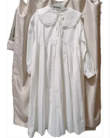 merry jenny 메리제니 퀼트 프릴 칼라 원피스 화이트