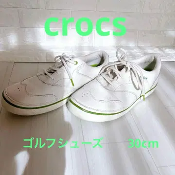 [ 빅 사이즈 ] Crocs 골프화 화이트/그린 30cm