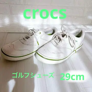 [ 빅 사이즈 ] Crocs 골프화 화이트/그린 29cm