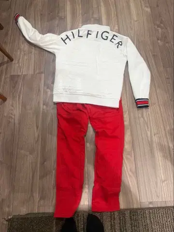 TOMMY HILFIGER 골프 플리스 자켓 바지 상하의 세트