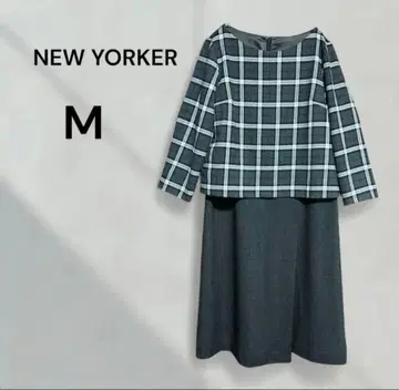 뉴요커 원피스 도킹 원피스 무릎 기장 그레이 계열 안감 있음