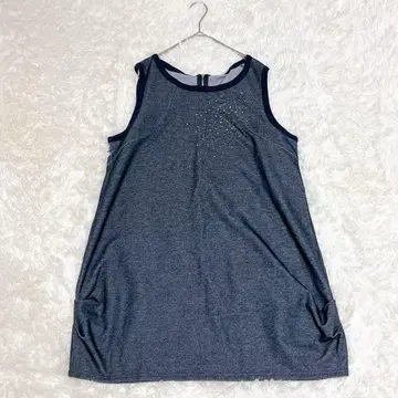 M0145 [지조] 슬리브리스 원피스 일본제 백 지퍼