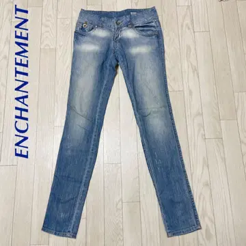 ENCHANTEMENT 로우라이즈 스키니 데님 청바지