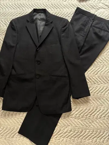 5 남성용 수트 비즈니스 정장 블랙 스트라이프 3 버튼 A5 W80cm