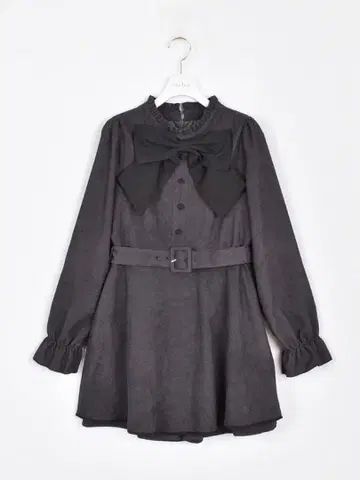 evelyn 에블린 코듀로이 리본 올인원 차콜 프리 사이즈