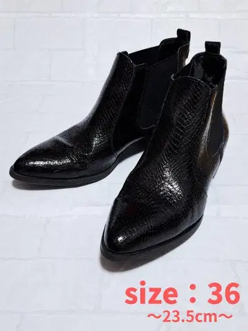 중고 이탈리아제 Stilmoda 블랙 사이드 고어 부츠 36