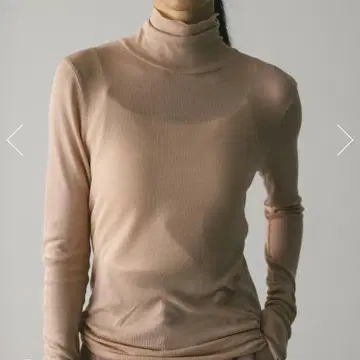 STYLEMIXER 소프트 스킨 하이넥 탑 핑크