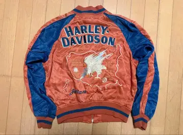 레어 90s 할리데이비슨 스카잔 바시티 자켓