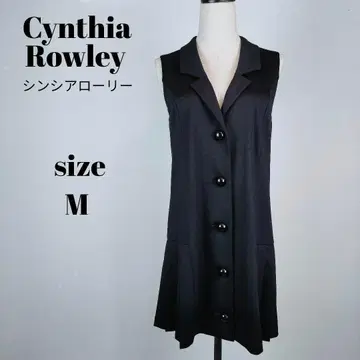 [ a851 ] 신시아로리 새상품급 V넥 원피스 플리츠 M 울