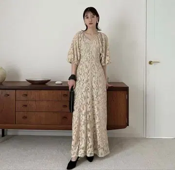 [ CLANE ] VINTAGE LACE PUFF ONEPIECE