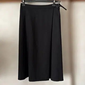 23구 블랙 A라인 스커트 벨트 포함