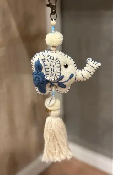 태국 코끼리 박람회 핸드메이드 키링