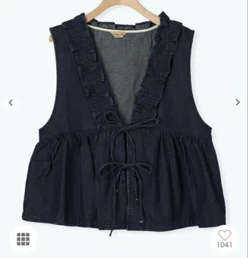 사만사 모스모스 자수 데님 베스트