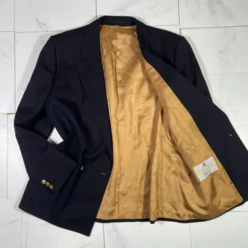 70s 레어 아쿠아 스큐텀 해롯 별주 콜라보 네이비 골드 버튼