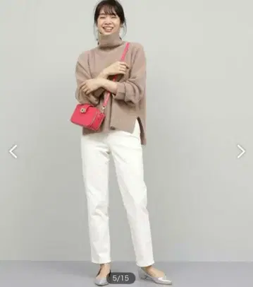 로페 폭스 블렌드 터틀 니트 베이지