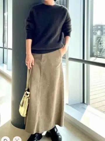 어퍼 하이츠 코듀로이 스커트