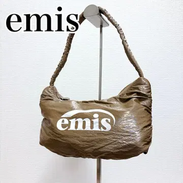 EMIS GLOSSY SHIRRING HOBO 백