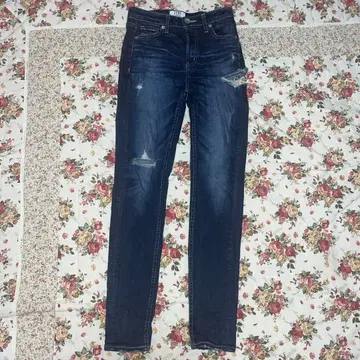 JYDA 스키니 데님 팬츠 인디고 블루 M 사이즈