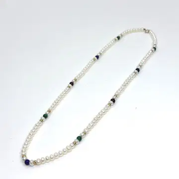 펄 진주 목걸이 585 각인 K14 보석 골드