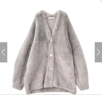 코코딜 w 페이스 롱 페더 가디건