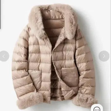 두클라쎄 AIR 다운 에코 퍼 자켓 L 사이즈 베이지 계열