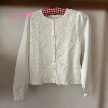 ELISA(엘리자) 아이보리 레이스 긴팔 가디건 새상품