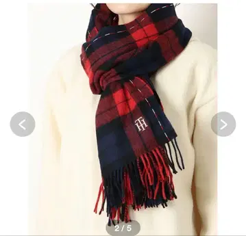 Tommy Hilfiger 체크 무늬 머플러 스톨 즉시 발송