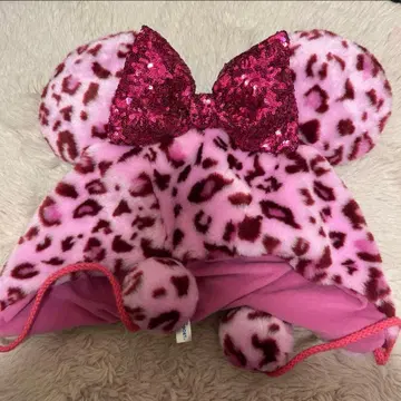 미니 팬캡 레오파드 무늬 핑크