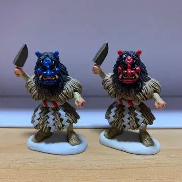 나마하게 피규어 적면 청면 2체 세트 신구 카이요도 미치노쿠 물산전