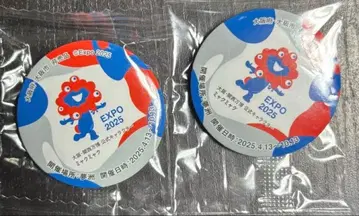 2025 EXPO 미야쿠미야쿠 캐릭터 핀 배지 2개 세트