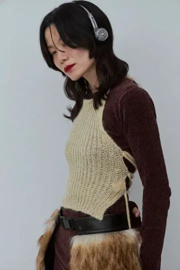 Mediam Melange Mohair Halter Top