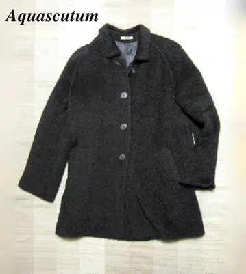 [새상품급] Aquascutum 알파카 샤기 코트