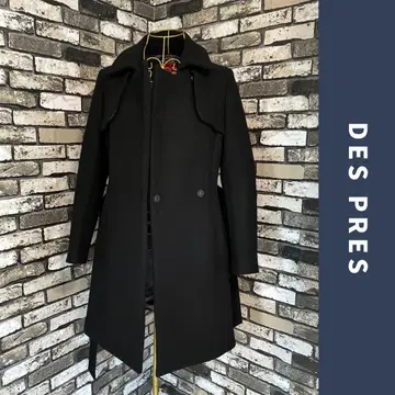 새상품급 DES PRES 울 코트 블랙