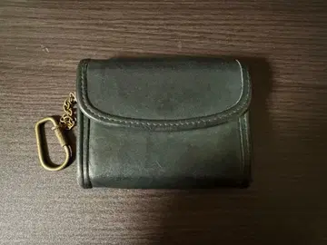 다크 그린 가죽 코인 케이스