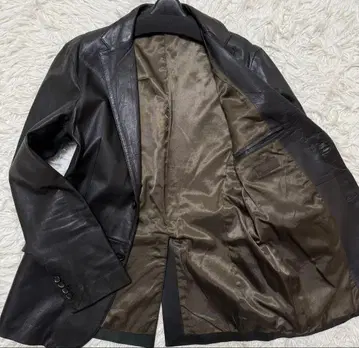 UNIVERSAL LANGUAGE 가죽 테일러드 자켓 빅 사이즈 XL