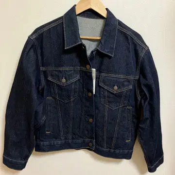 택 포함 GU 데님 자켓 M 네이비