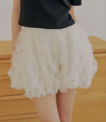 Chico 튤 티어드 벌룬 숏팬츠