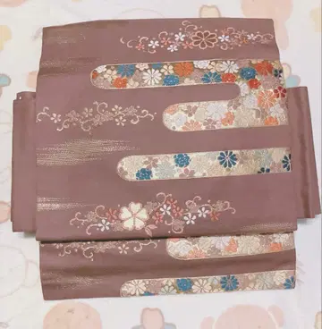 만들어진 오비 사쿠라 만들기 꽃무늬 보라색 새상품급