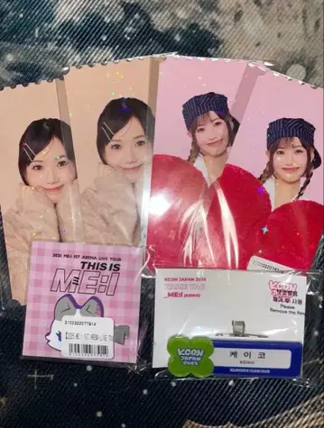 ME:I 시미즈 케이코 KCON 이름표 복권 헤어 클립 포토 티켓
