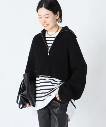 [ AP STUDIO ] 하프 지퍼 니트