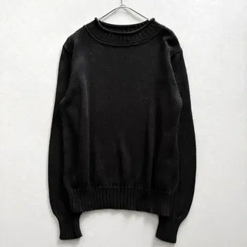 [ MARGARET HOWELL ] 린넨코튼 린넨코튼실크 긴팔 니트 블랙